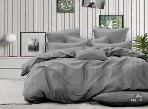 КПБ Микрофибра-страйп "Pandora" диз. № 1х1 (17-1502) Серый (N)