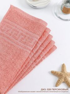 Полотенце махровое, г/к, 30х50, арт. ВТ 30-50Г, 380 гр/м2, цвет: 028-персиковый