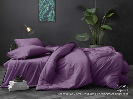 КПБ Поплин гл/кр "Luxor" диз. № Черника (N)